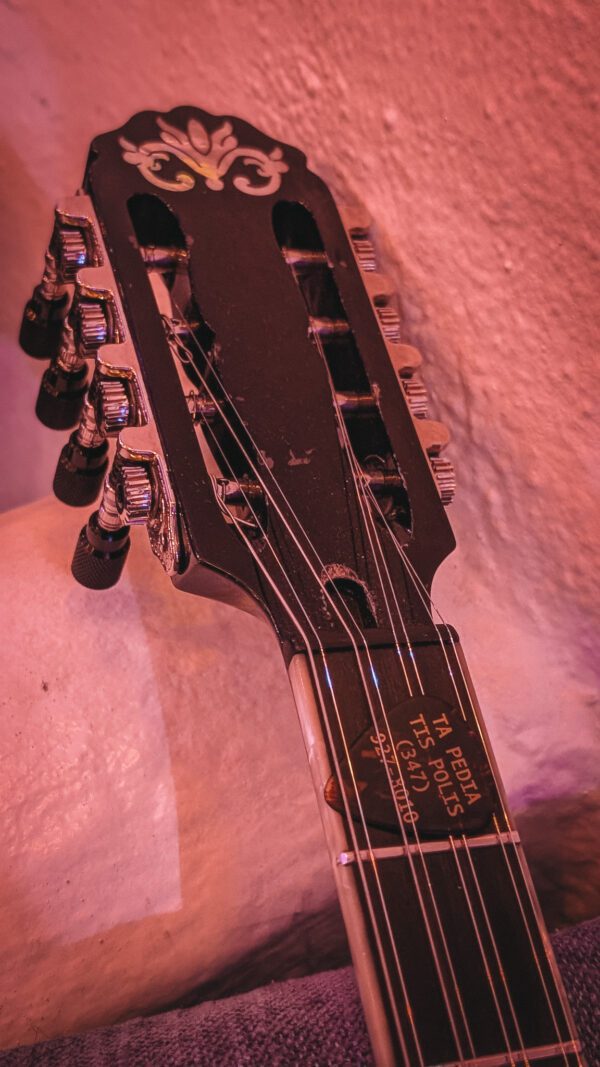 Electric Bouzouki on Sofa 2