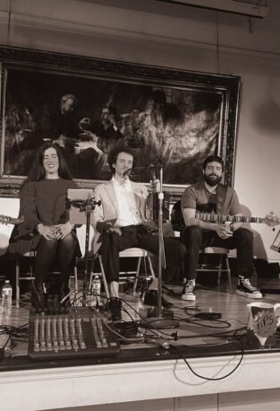 Authentic Greek musicians playing Nisiotika at a private event in NYC